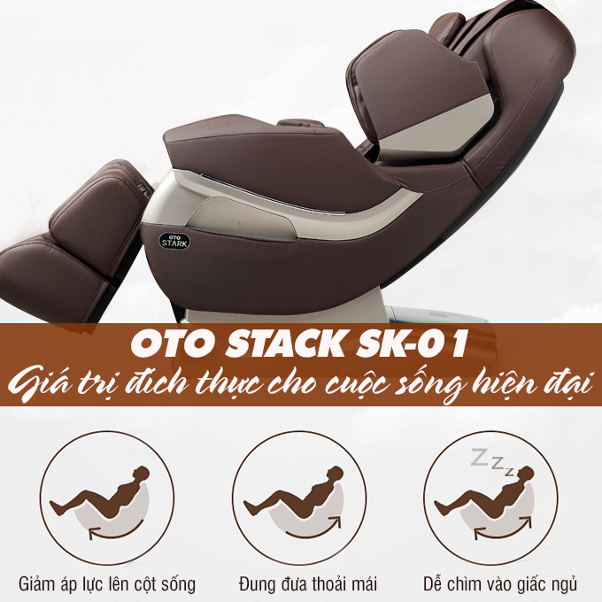   Ghế massage toàn thân OTO STACK SK-01 (coffee)